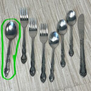 7 Piece Imperial Stainless Flatware Fleurette Design 1 Miscellaneous Spoon